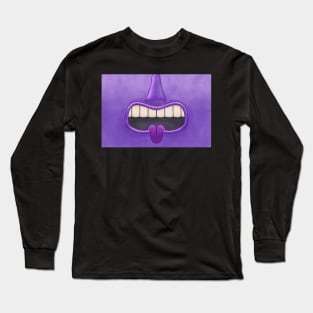 Purple Tiki Tongue Mask! Long Sleeve T-Shirt